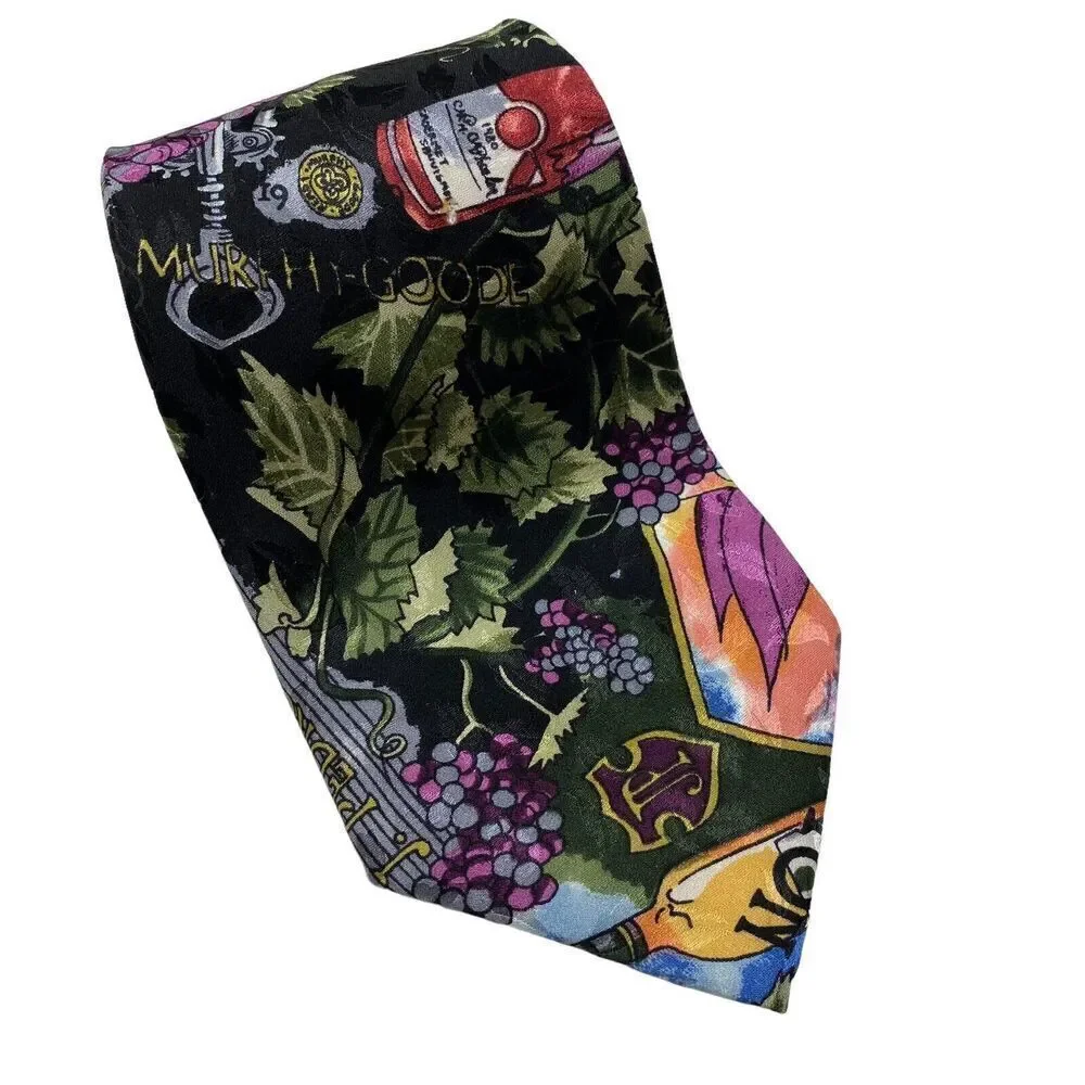 Nicole Miller Tie Men's Necktie Wine Lovers Vineyards Napa Valley